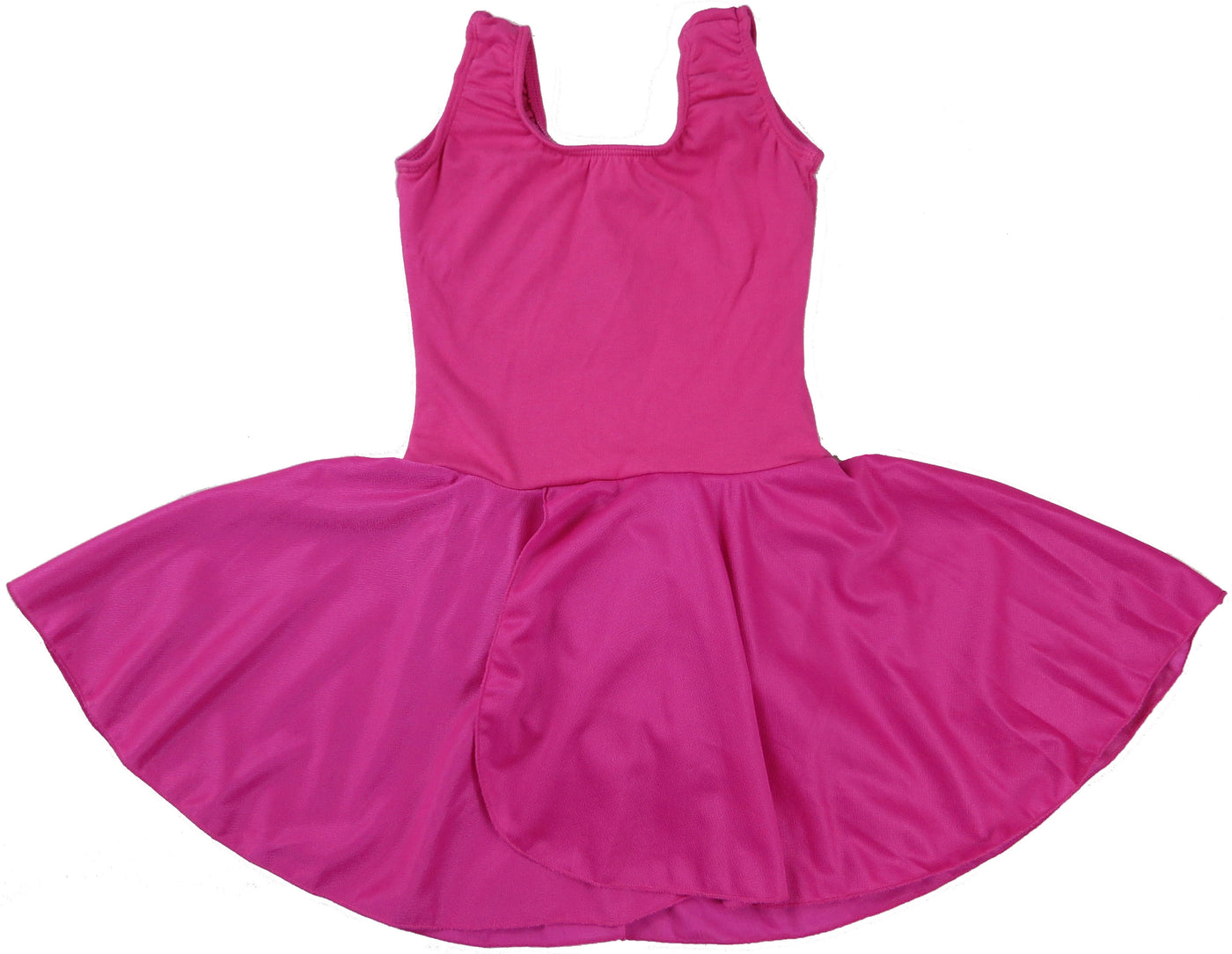 Hot Pink Skirted 2 Layer Tank Top Leotard Wenchoice 